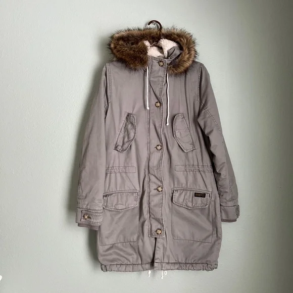 Abercrombie & Fitch parka jacket coat - Picture 2 of 4